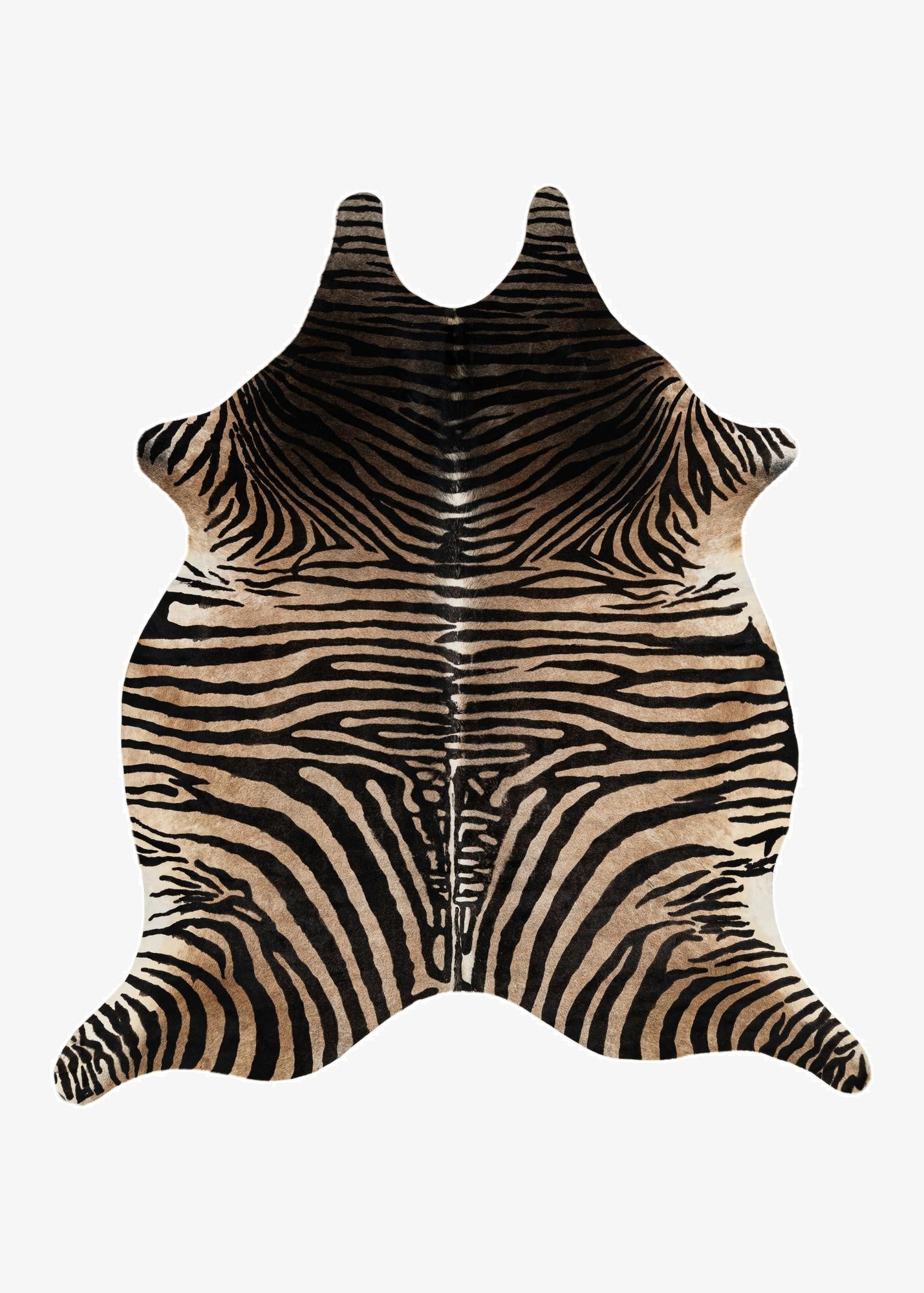  6' x 6' 6 Cowhide Leather Freeform Rug