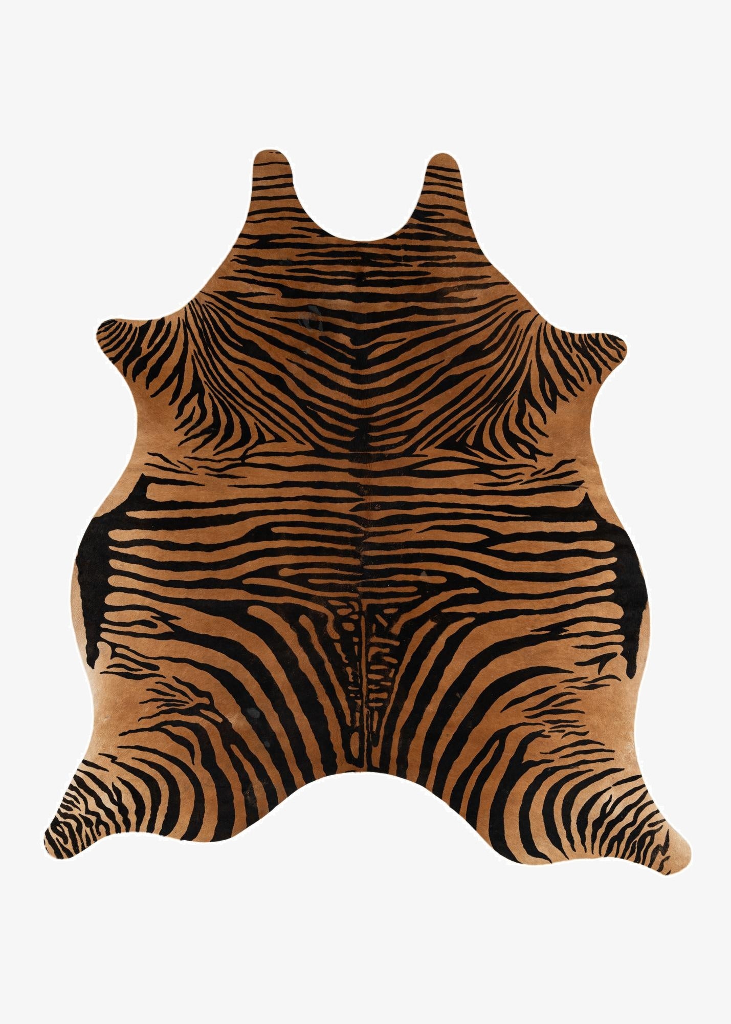  6' 5 x 7' Cowhide Leather Freeform Rug