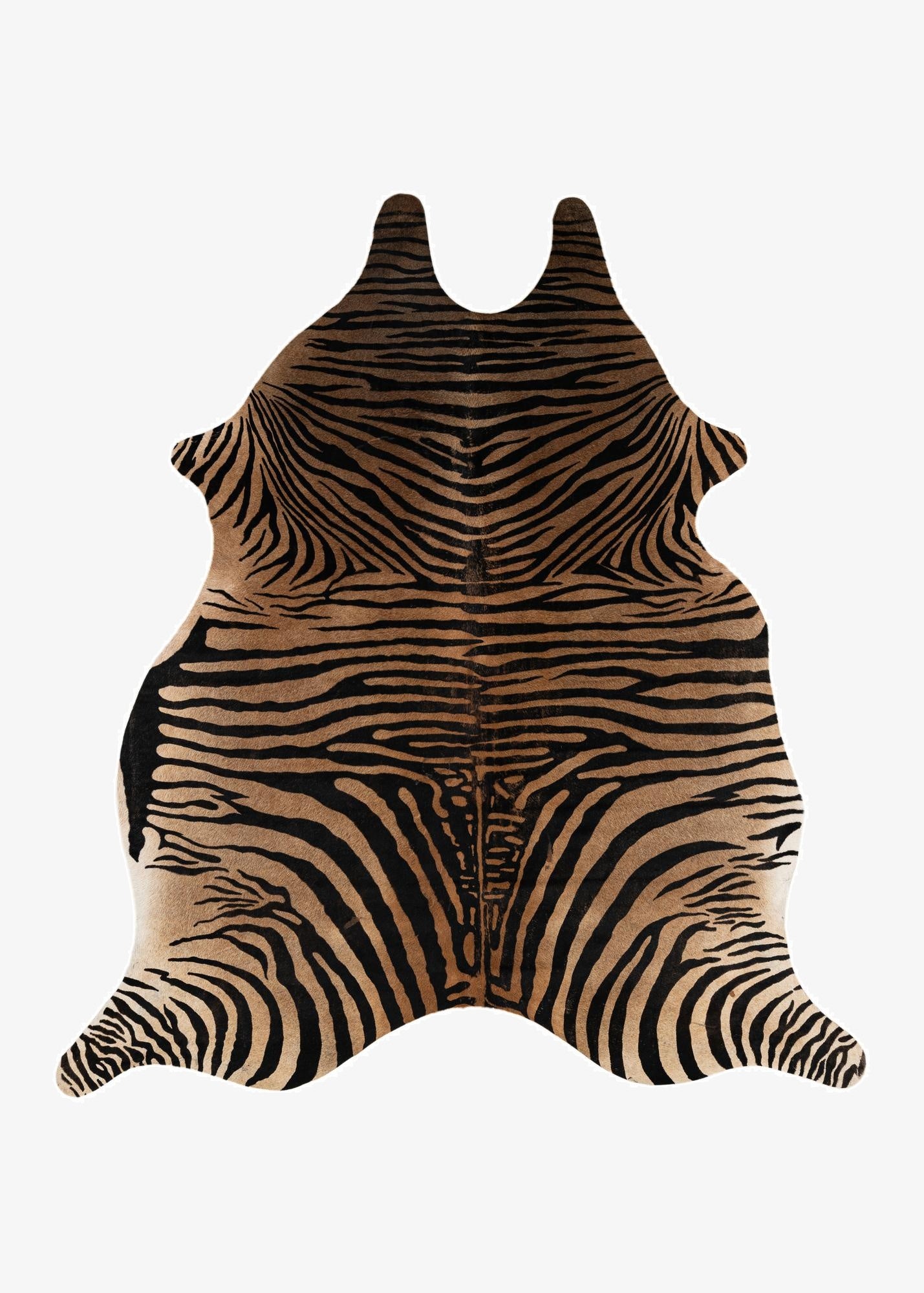  6' 5 x 7' Cowhide Leather Freeform Rug