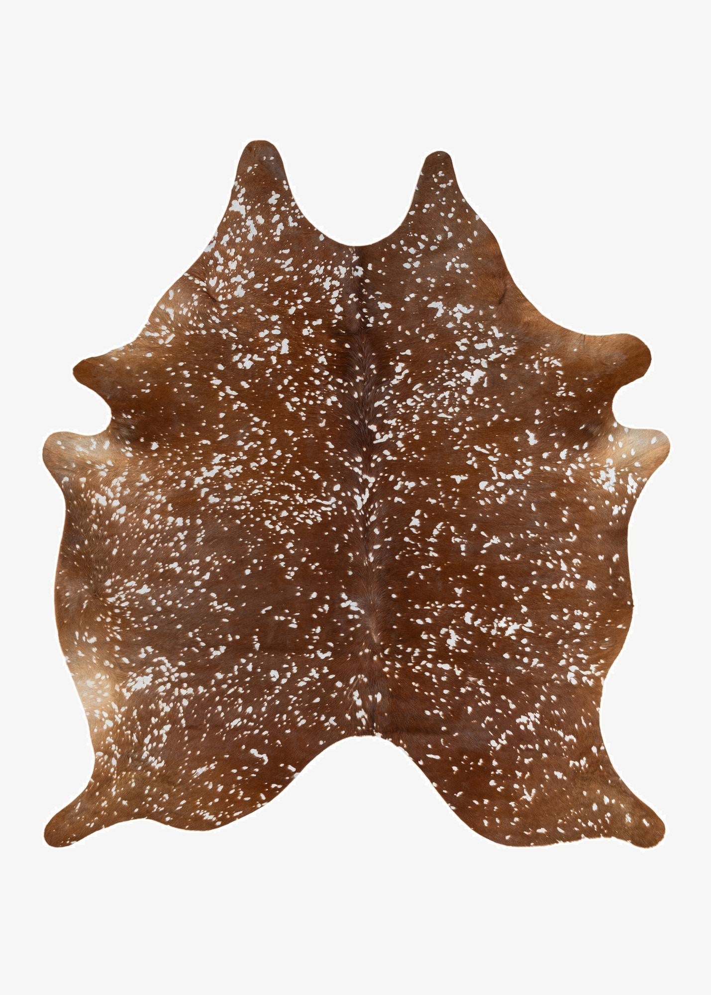  6' x 6' 9 Cowhide Leather Freeform Rug