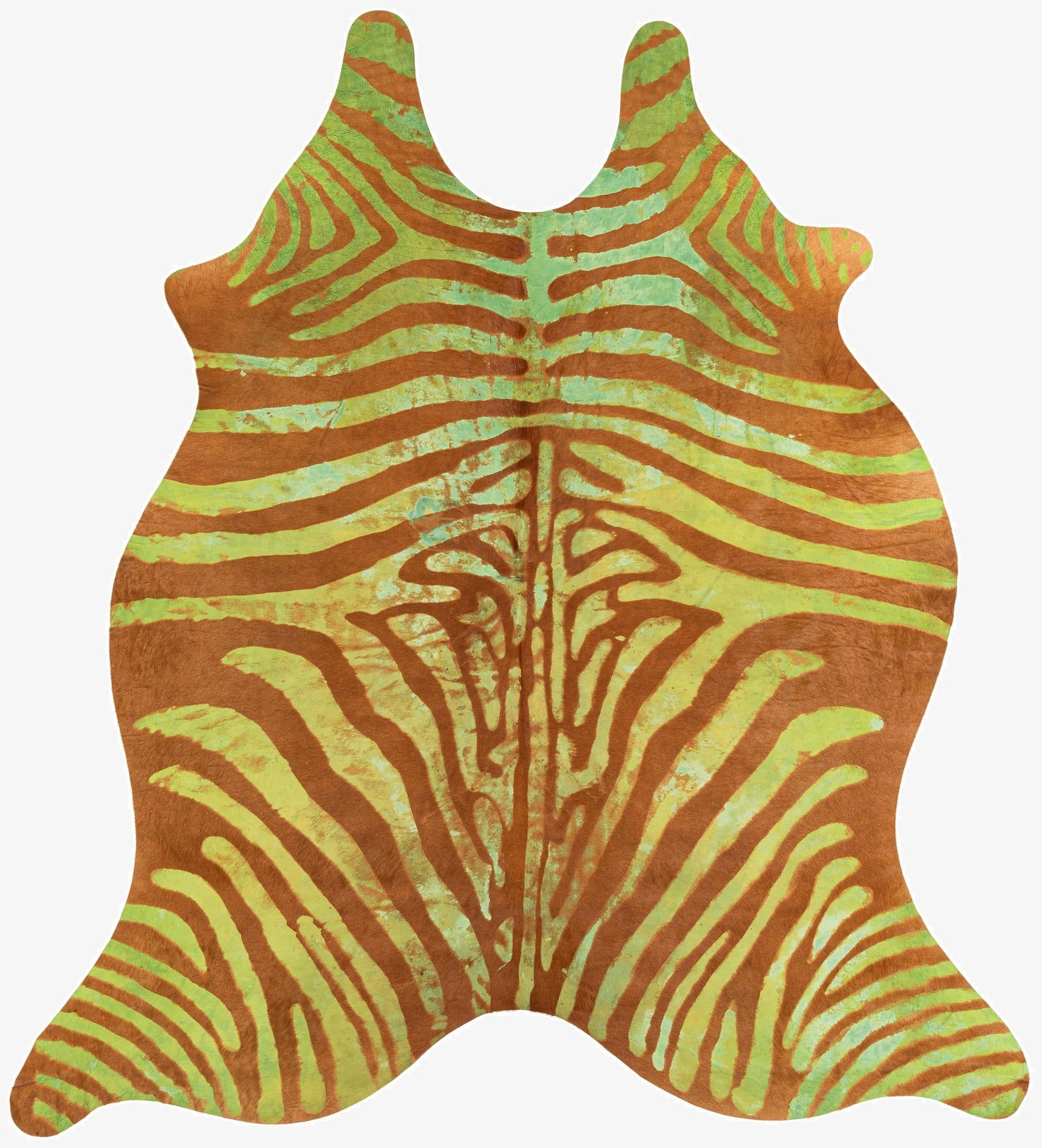  6' 5 x 6' 11 Cowhide Leather Freeform Rug