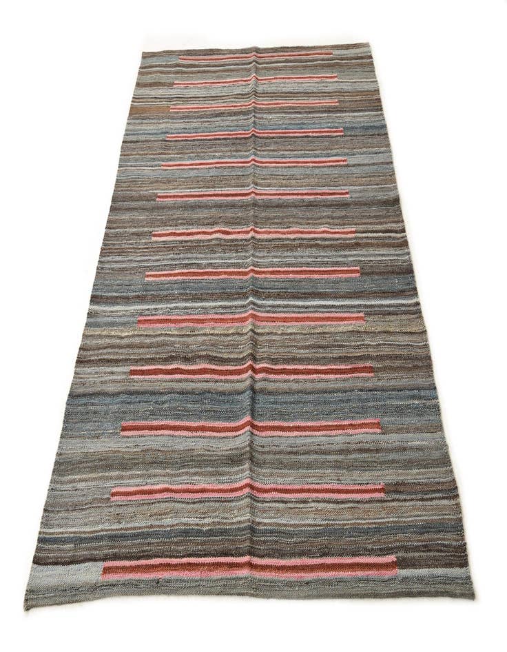 Detail image of  4' 3 x 6'  Hand Woven Kilim Modern Wool Rug