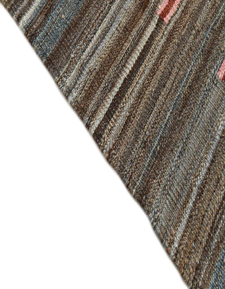 Detail image of  4' 3 x 6'  Hand Woven Kilim Modern Wool Rug