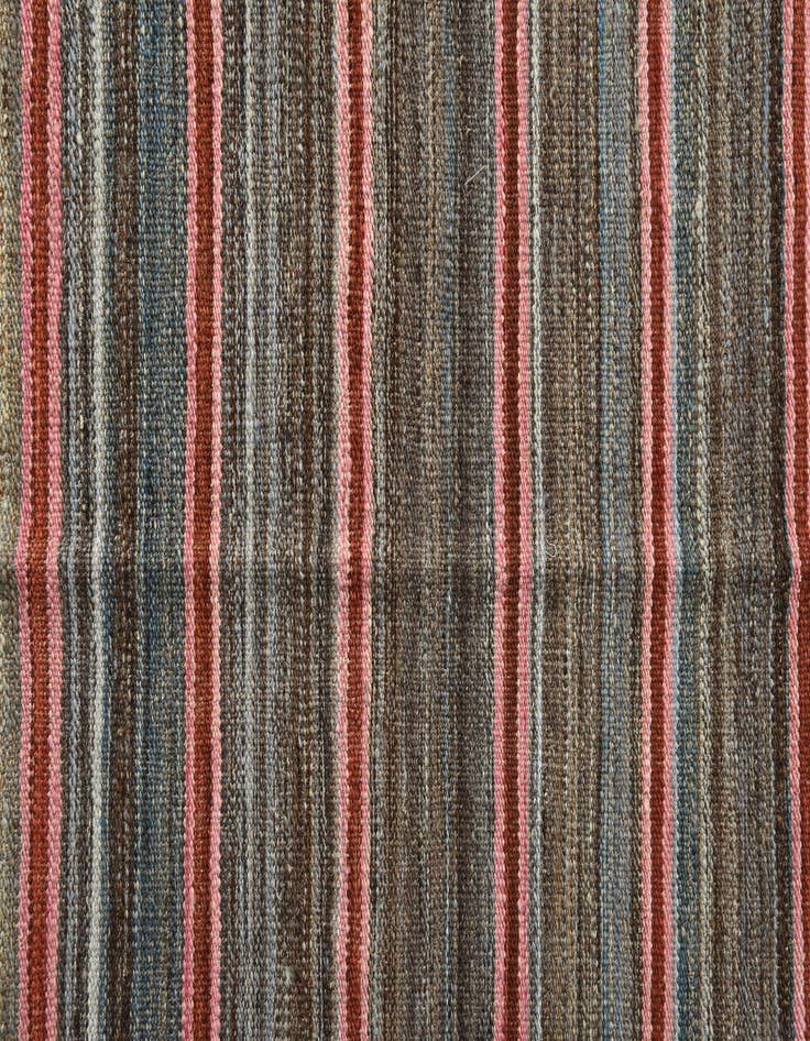 Detail image of  4' 3 x 6'  Hand Woven Kilim Modern Wool Rug