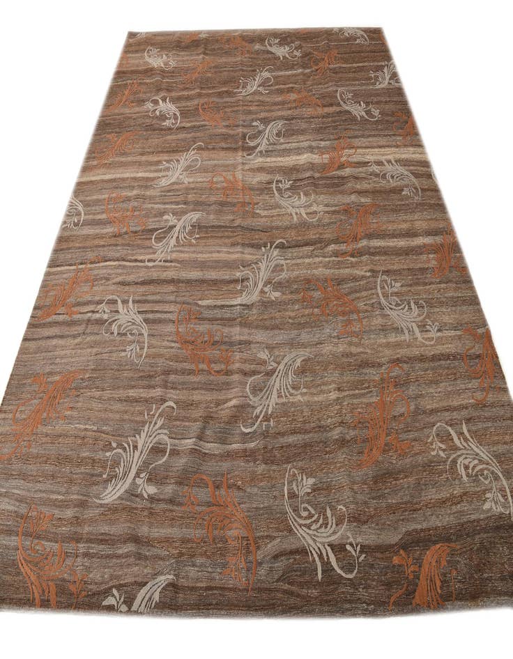 Detail image of  8' 7 x 9' 10  Hand Woven Kilim Modern Wool Rug