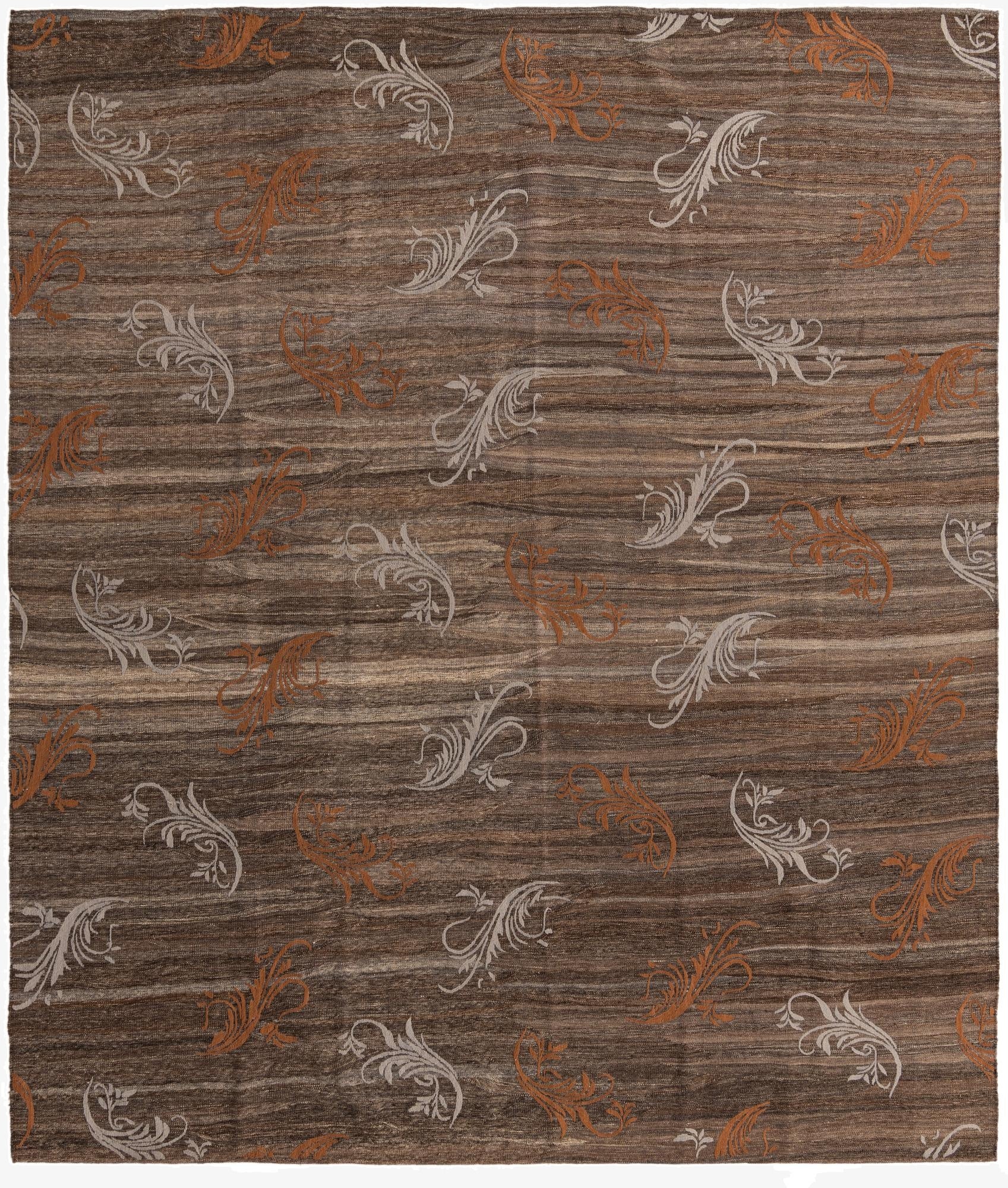  8' 7 x 9' 10  Hand Woven Kilim Modern Wool Rug