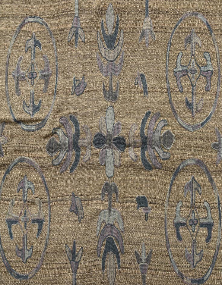 Detail image of  5' 2 x 6' 3  Hand Woven Kilim Suzani Wool Rug