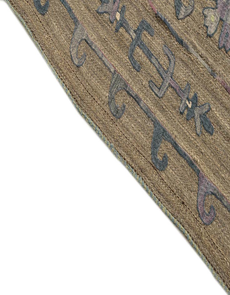Detail image of  5' 3 x 7' 2  Hand Woven Kilim Suzani Wool Rug