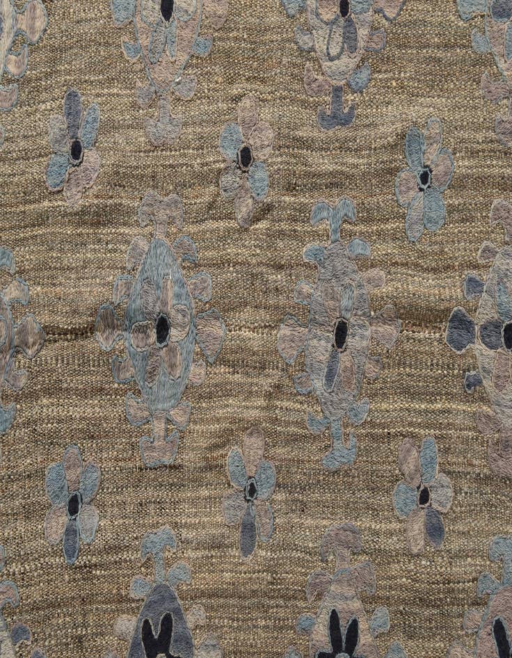 Detail image of  5' 2 x 6' 1  Hand Woven Kilim Suzani Wool Rug