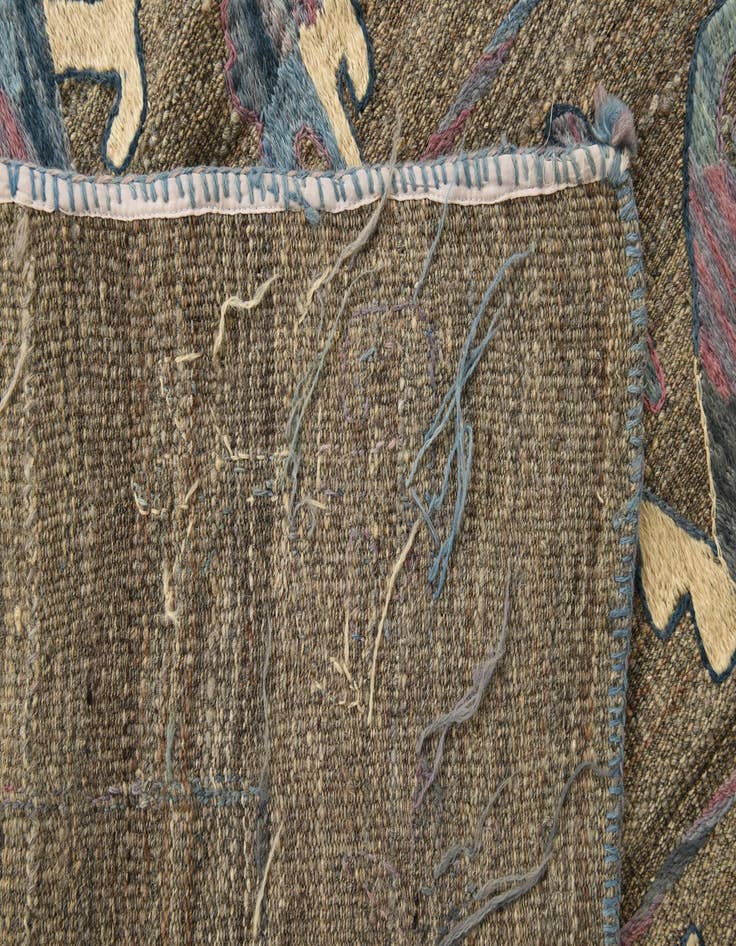 Detail image of  5' 2 x 6' 4  Hand Woven Kilim Suzani Wool Rug