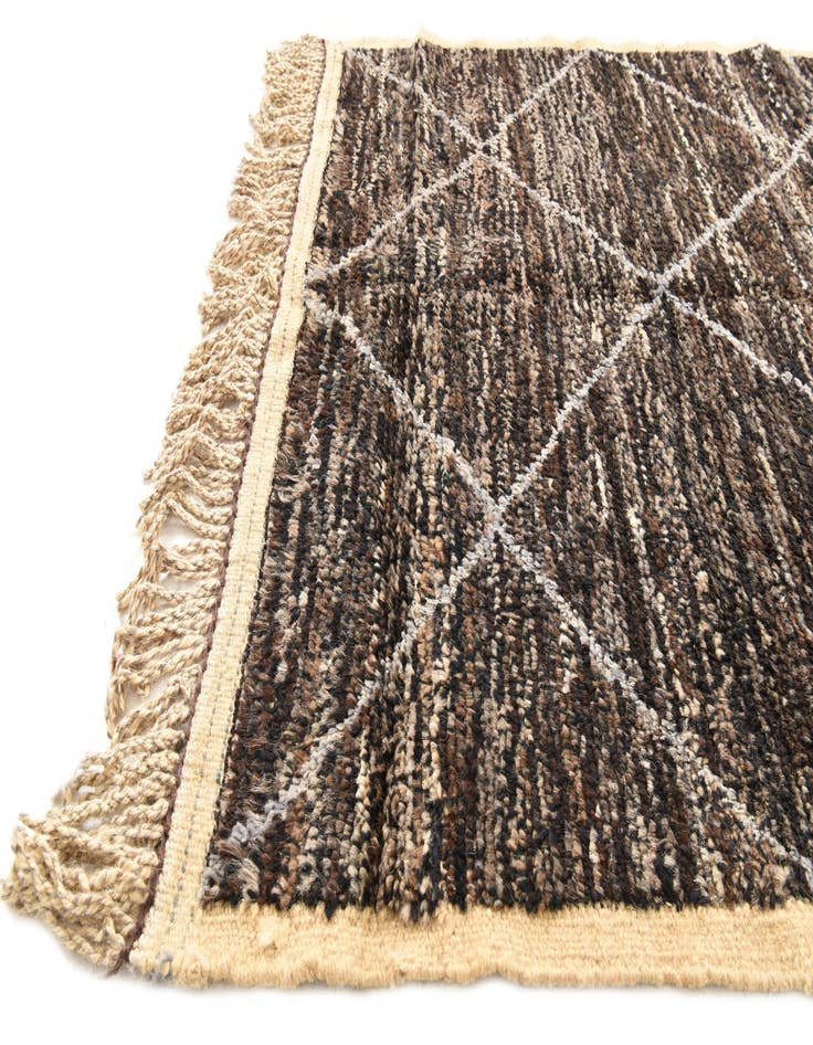 Detail image of  4' x 6' 7  Hand Knotted Moroccan Wool Rug