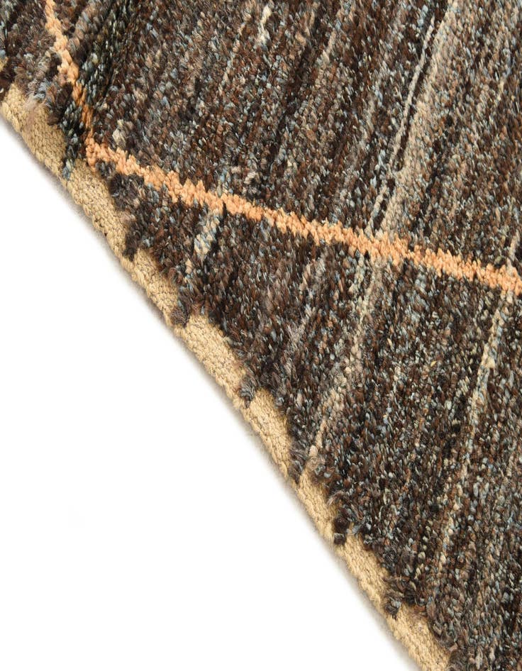 Detail image of  6' 3 x 9' 8  Hand Knotted Moroccan Wool Rug