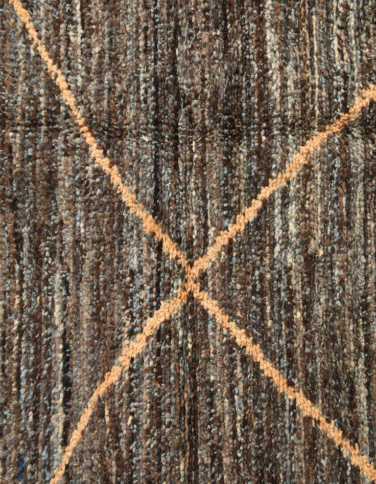 Detail image of  6' 3 x 9' 8  Hand Knotted Moroccan Wool Rug