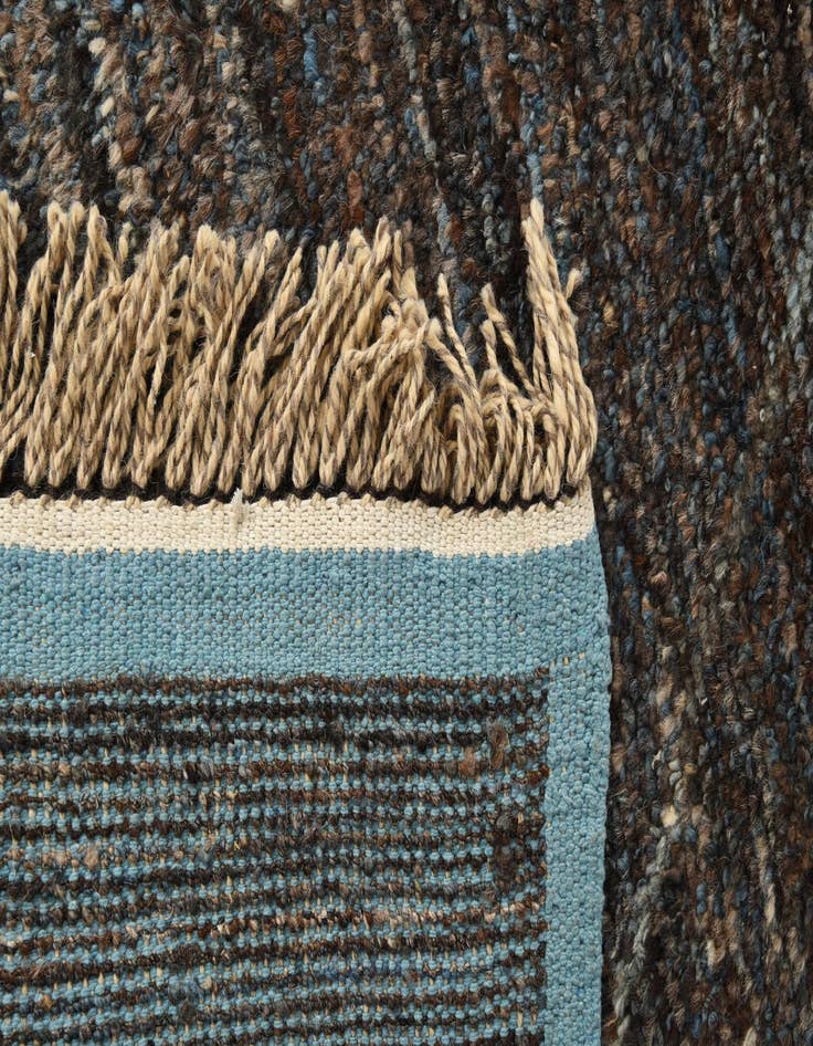 Detail image of  9' x 12' 8  Hand Knotted Moroccan Wool Rug