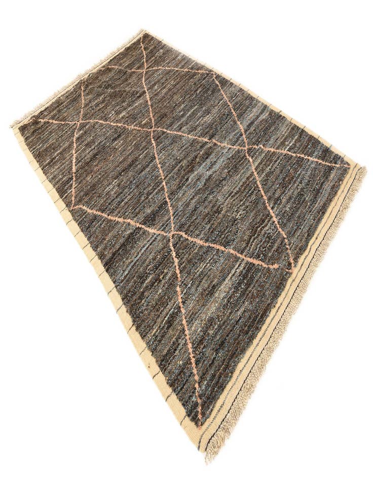 Detail image of  6' 3 x 9' 5  Hand Knotted Moroccan Wool Rug