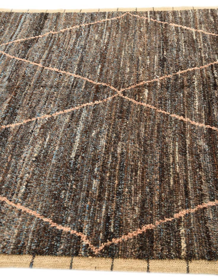 Detail image of  6' 3 x 9' 5  Hand Knotted Moroccan Wool Rug