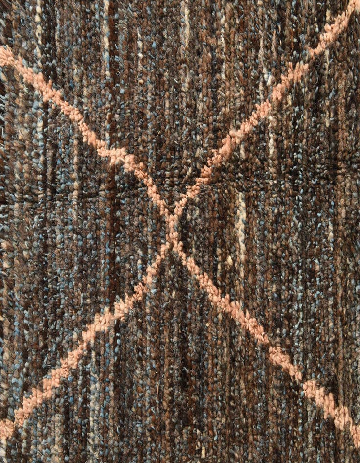 Detail image of  6' 3 x 9' 5  Hand Knotted Moroccan Wool Rug