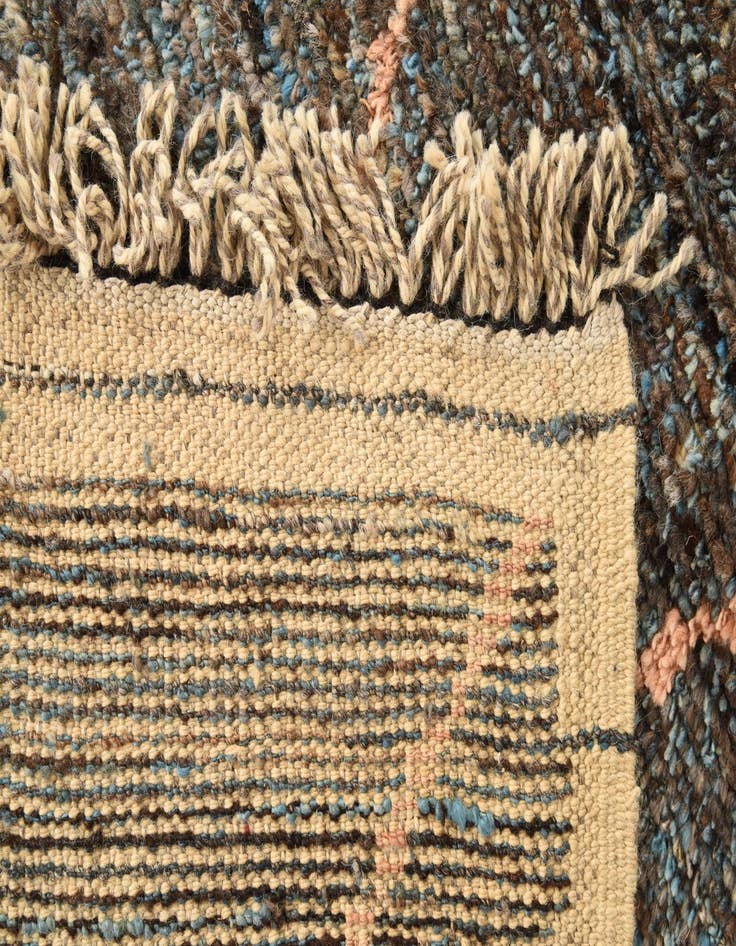 Detail image of  6' 3 x 9' 5  Hand Knotted Moroccan Wool Rug