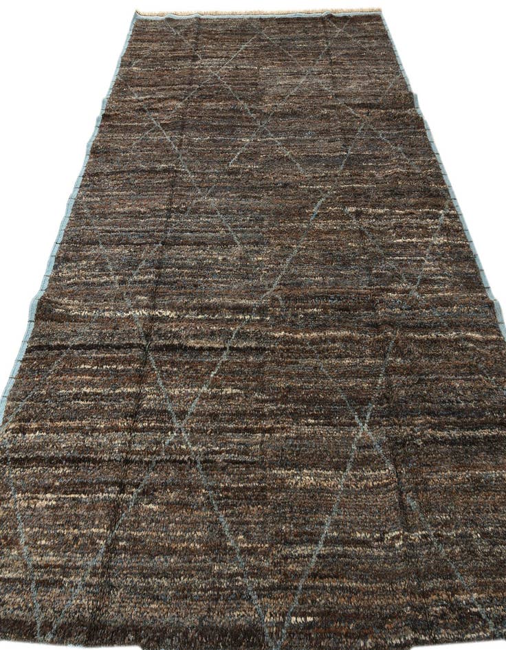 Detail image of  7' 9 x 10' 7  Hand Knotted Moroccan Wool Rug