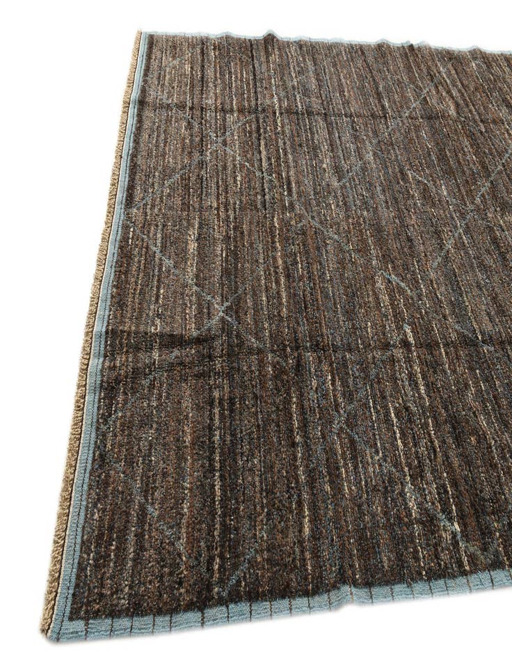 Detail image of  7' 9 x 10' 7  Hand Knotted Moroccan Wool Rug