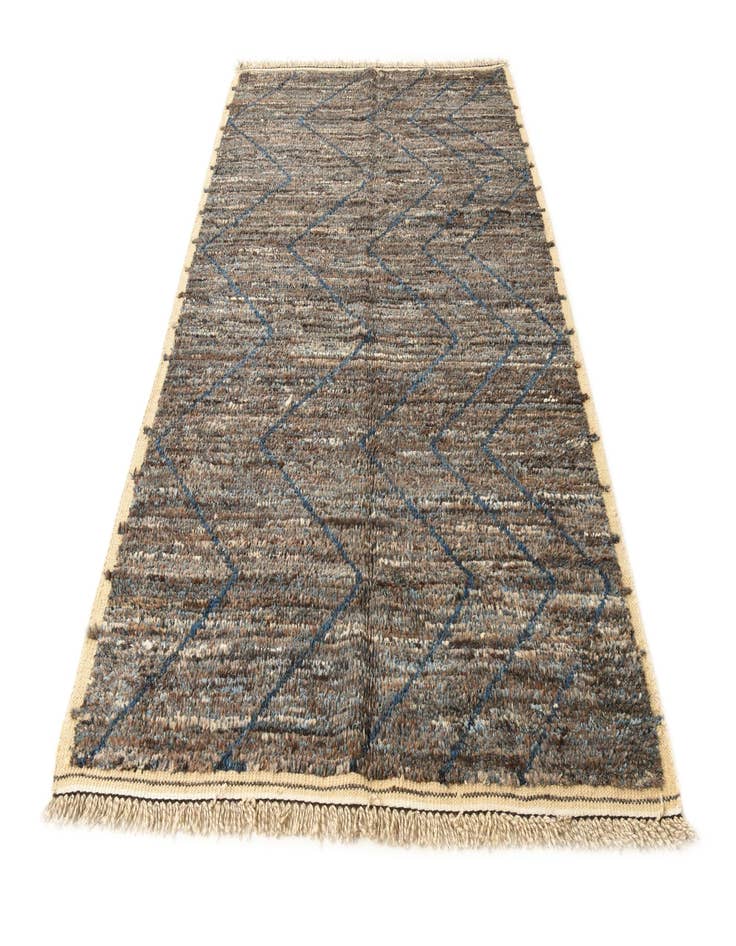 Detail image of  5' 3 x 8' 8  Hand Knotted Moroccan Wool Rug