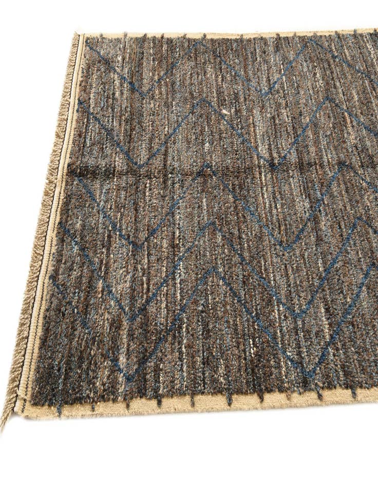 Detail image of  5' 3 x 8' 8  Hand Knotted Moroccan Wool Rug
