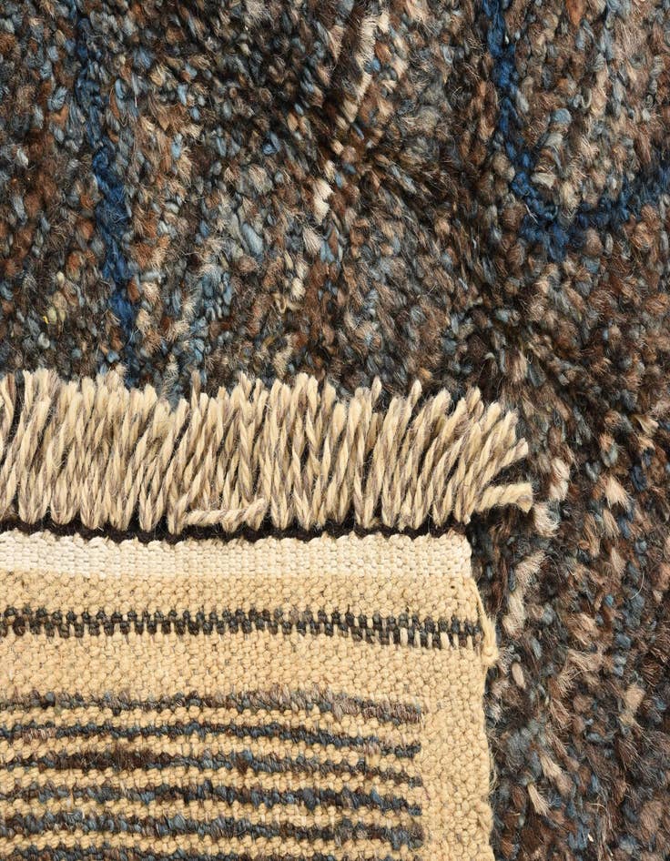 Detail image of  5' 3 x 8' 8  Hand Knotted Moroccan Wool Rug