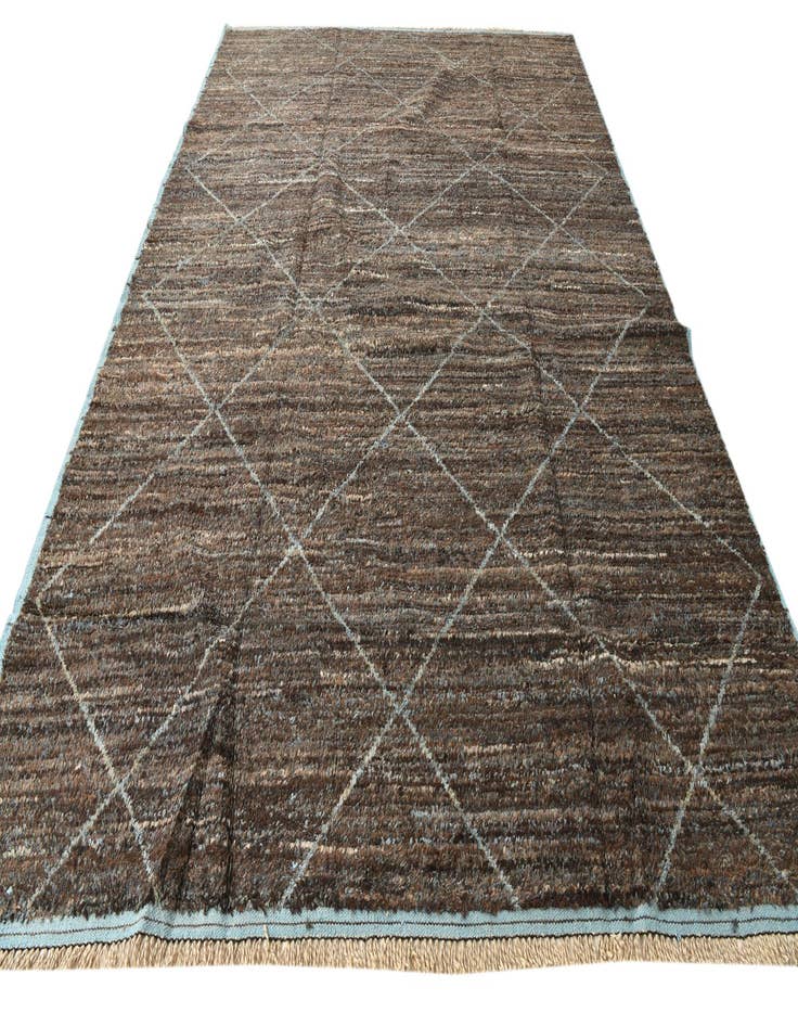 Detail image of  9' 1 x 12' 6  Hand Knotted Moroccan Wool Rug