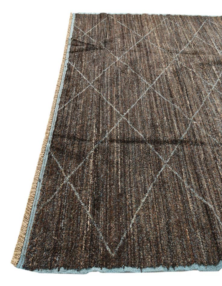Detail image of  9' 1 x 12' 6  Hand Knotted Moroccan Wool Rug