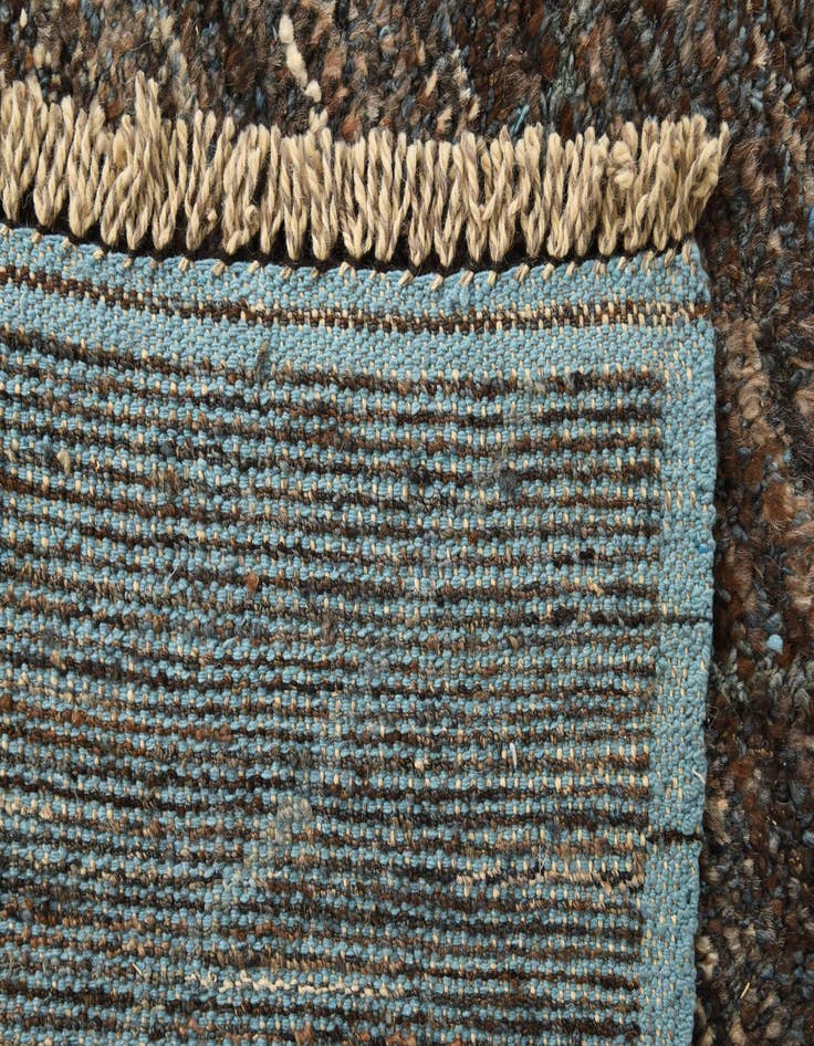Detail image of  6' 5 x 9' 3  Hand Knotted Moroccan Wool Rug