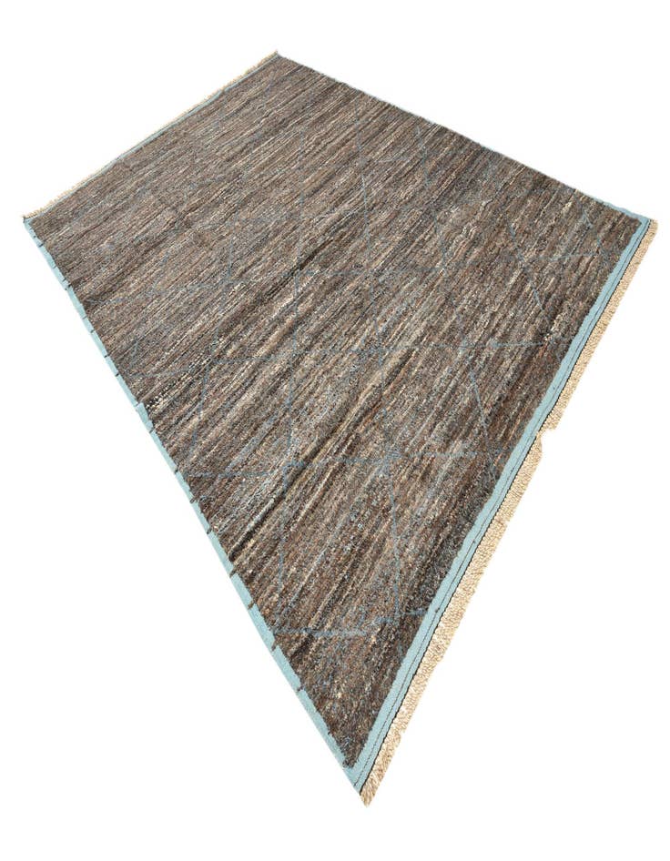 Detail image of  9' x 12' 8  Hand Knotted Moroccan Wool Rug