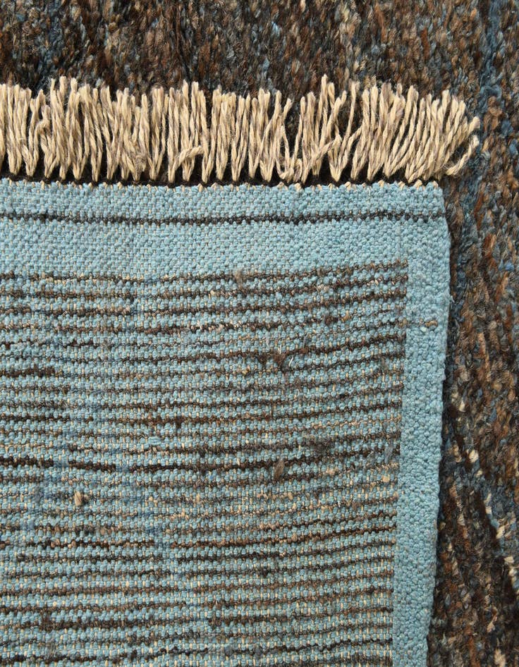 Detail image of  9' x 12' 8  Hand Knotted Moroccan Wool Rug