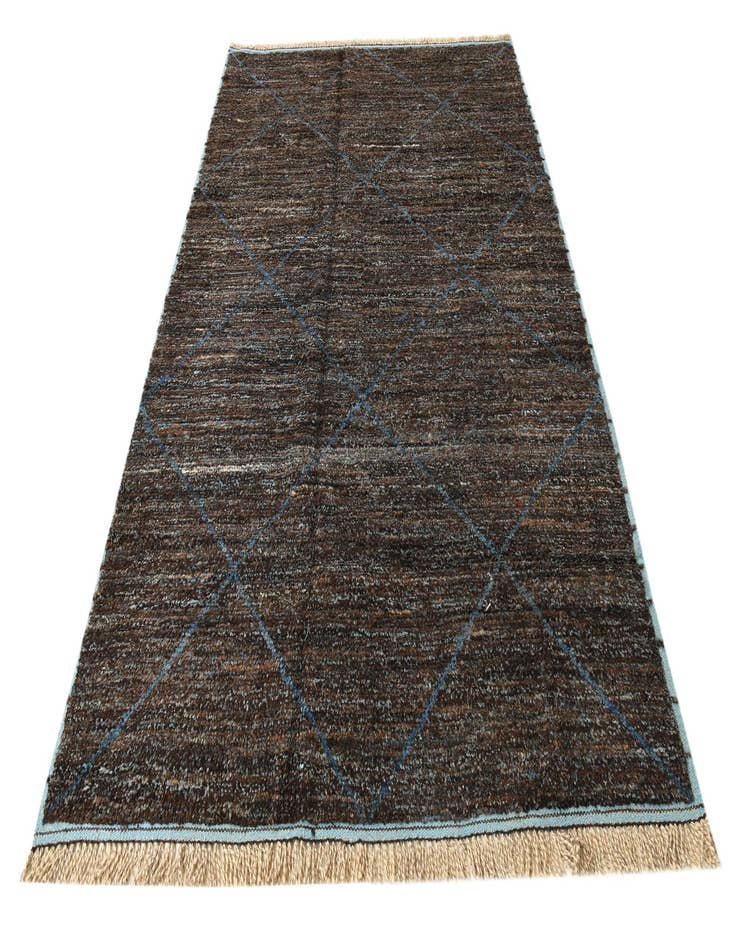 Detail image of  6' 3 x 9' 6  Hand Knotted Moroccan Wool Rug