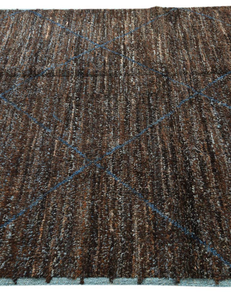 Detail image of  6' 3 x 9' 6  Hand Knotted Moroccan Wool Rug