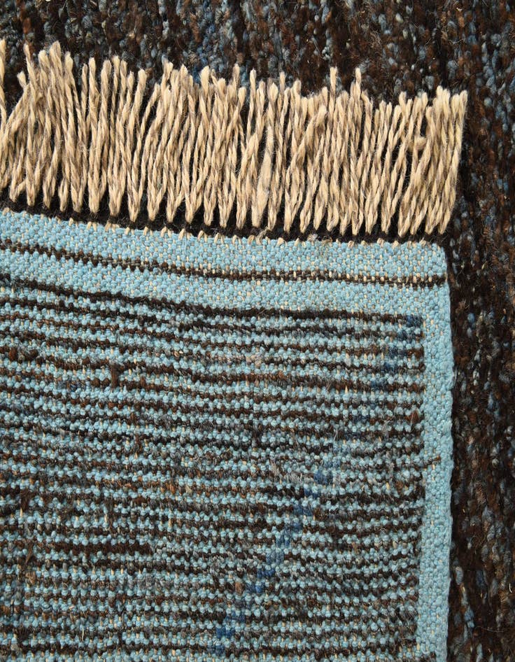 Detail image of  6' 3 x 9' 6  Hand Knotted Moroccan Wool Rug