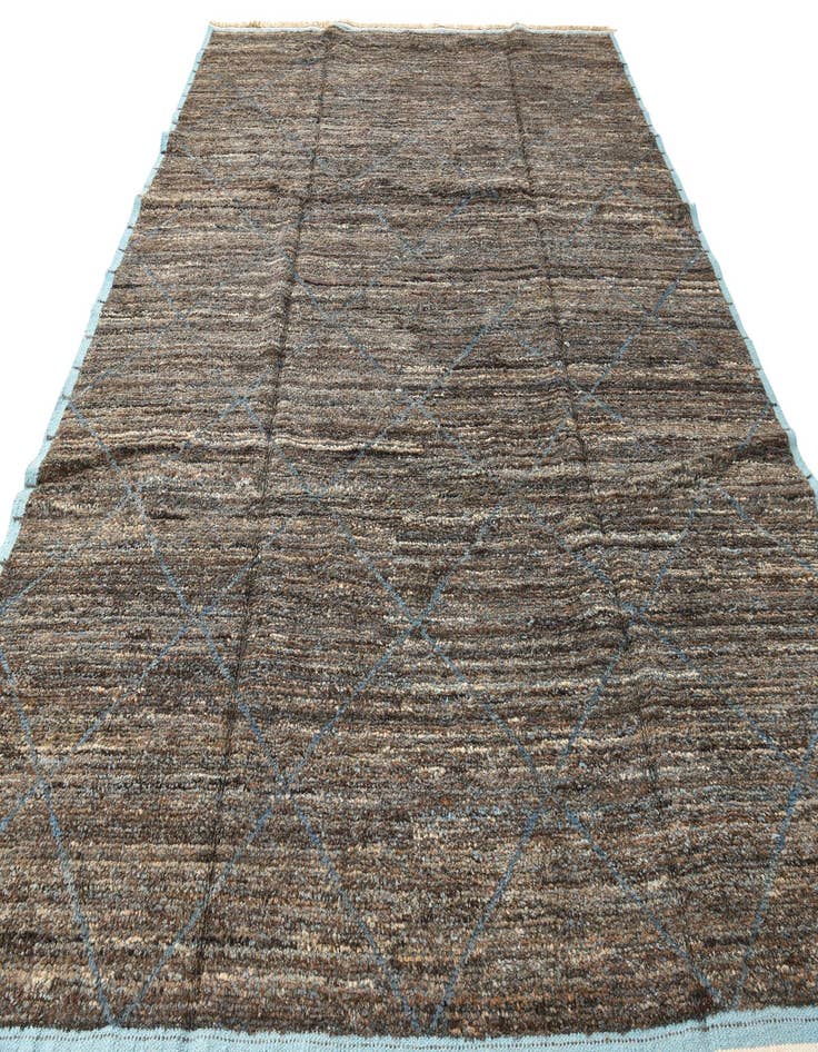 Detail image of  9' 1 x 12' 7  Hand Knotted Moroccan Wool Rug