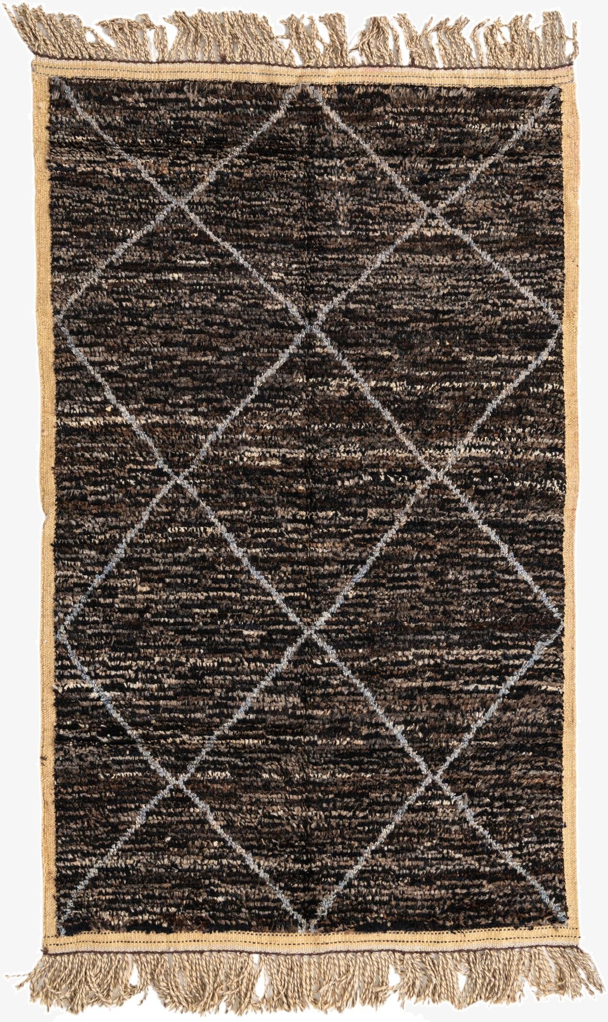  4' x 6' 7  Hand Knotted Moroccan Wool Rug