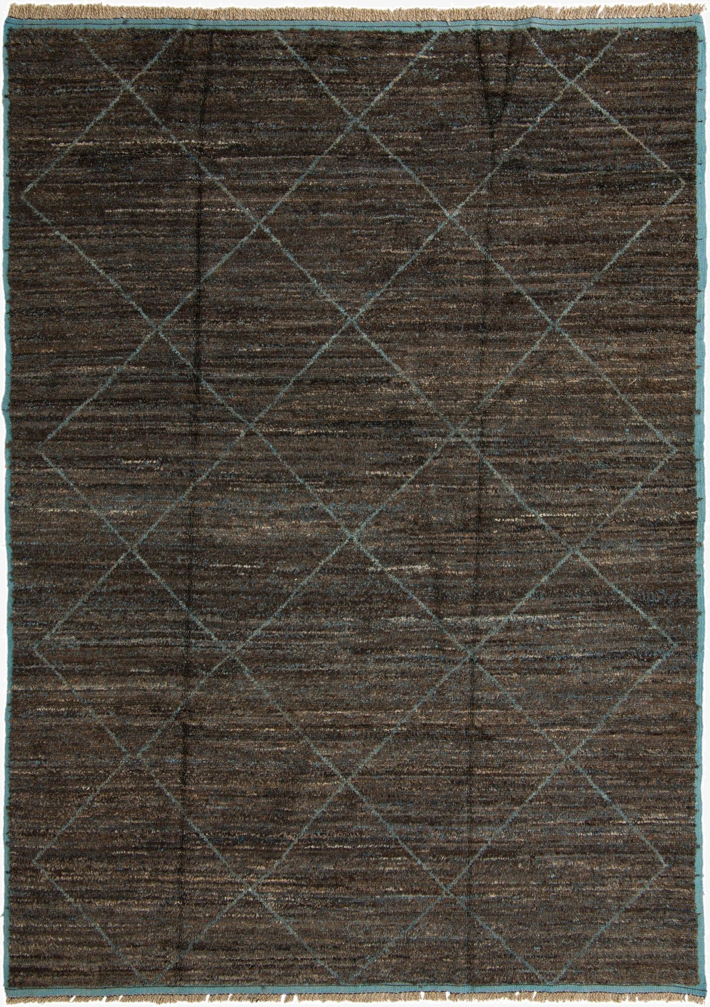  9' 1 x 12' 6  Hand Knotted Moroccan Wool Rug