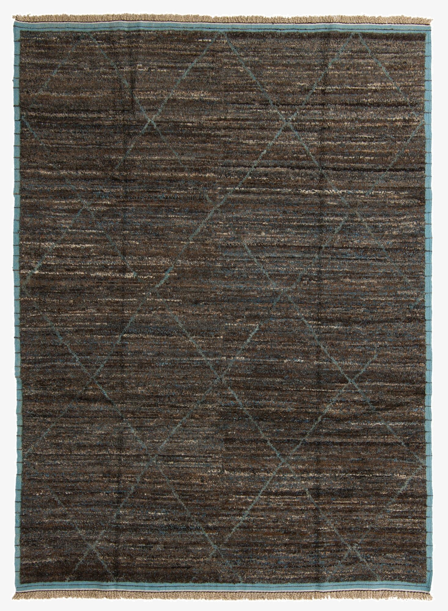  7' 9 x 10' 7  Hand Knotted Moroccan Wool Rug