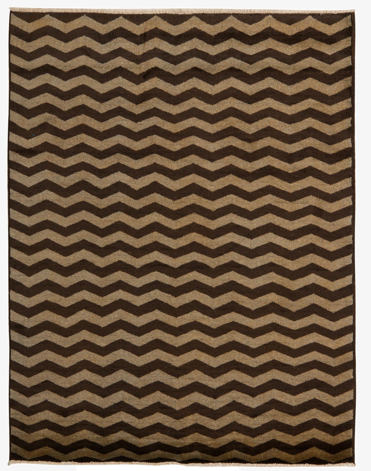  4' 10 x 6' 3  Hand Knotted Modern Ziegler Rug