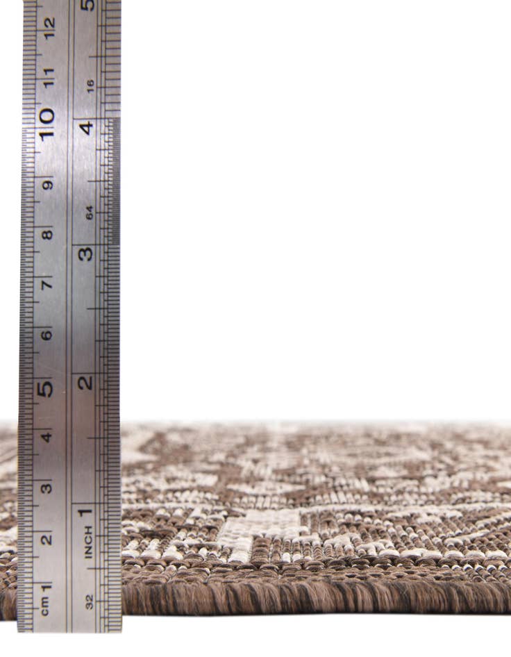 Detail image of  3' x 5' 3  Washable Aztec Indoor / Outdoor Oval Rug