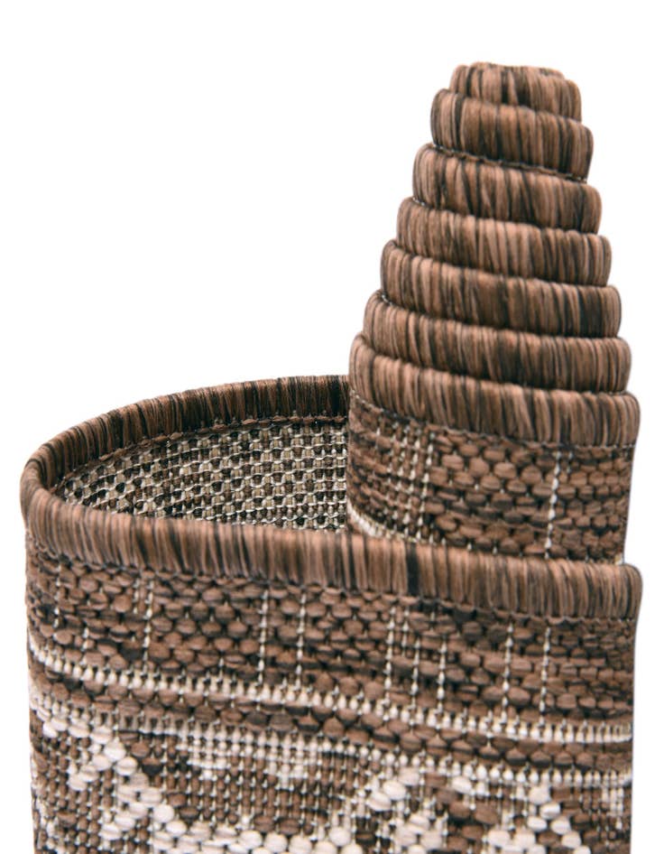 Detail image of  3' x 5' 3  Washable Aztec Indoor / Outdoor Oval Rug