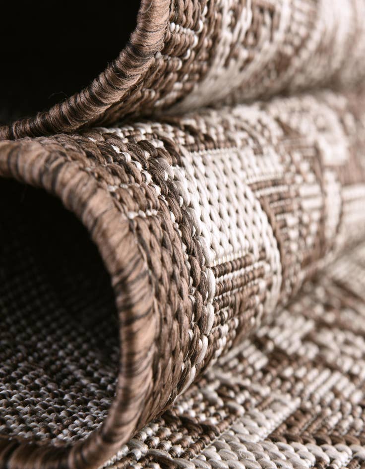 Detail image of  3' x 5' 3  Washable Aztec Indoor / Outdoor Oval Rug