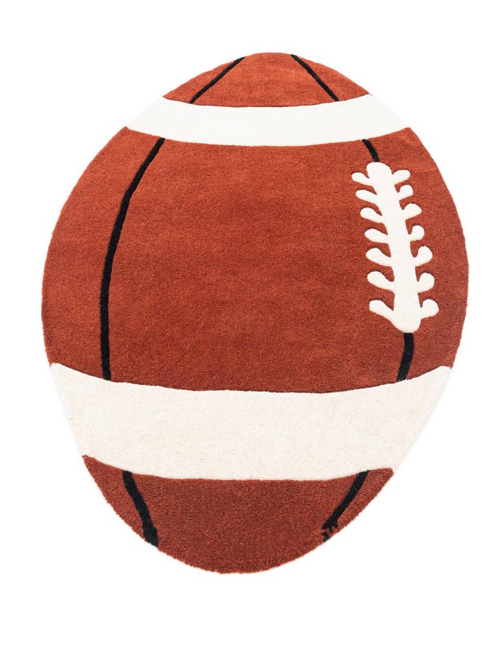 Detail image of  3' x 5' 2 Playtime Kids Wool Oval Rug