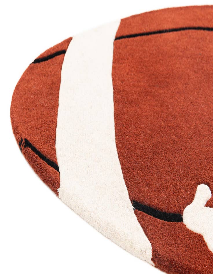 Detail image of  3' x 5' 2 Playtime Kids Wool Oval Rug