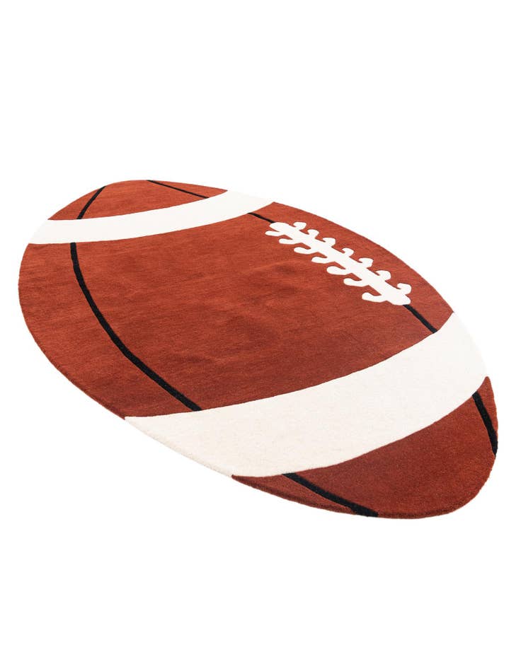 Detail image of  6' x 10' Playtime Kids Wool Oval Rug