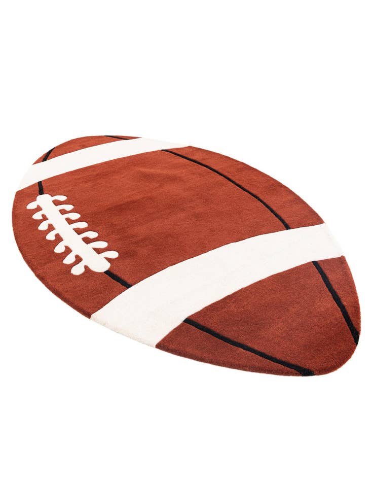 Detail image of  4' 6 x 7' 8 Playtime Kids Wool Oval Rug