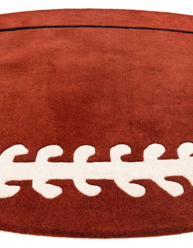 Detail image of  4' 6 x 7' 8 Playtime Kids Wool Oval Rug