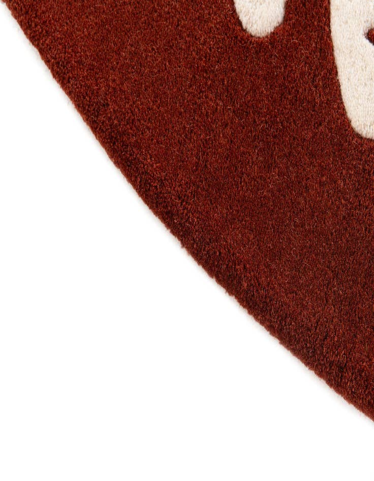 Detail image of  4' 6 x 7' 8 Playtime Kids Wool Oval Rug