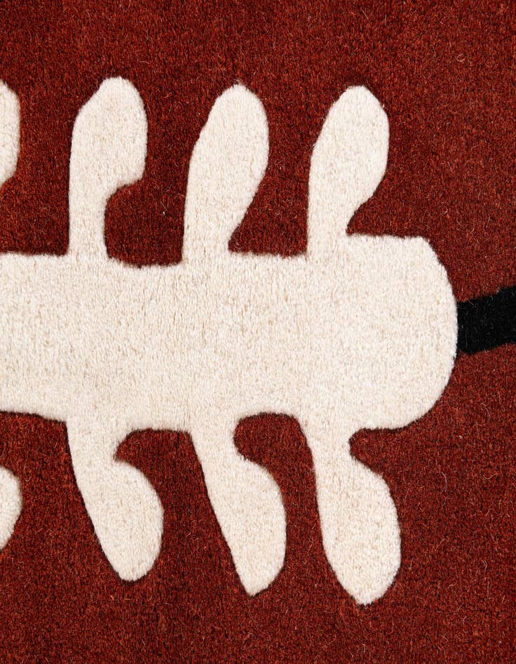Detail image of  4' 6 x 7' 8 Playtime Kids Wool Oval Rug